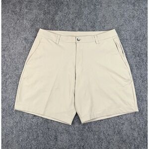 Lululemon Commission Shorts 7.5" Mens 34 Tan Golf Casual Chino Stretch